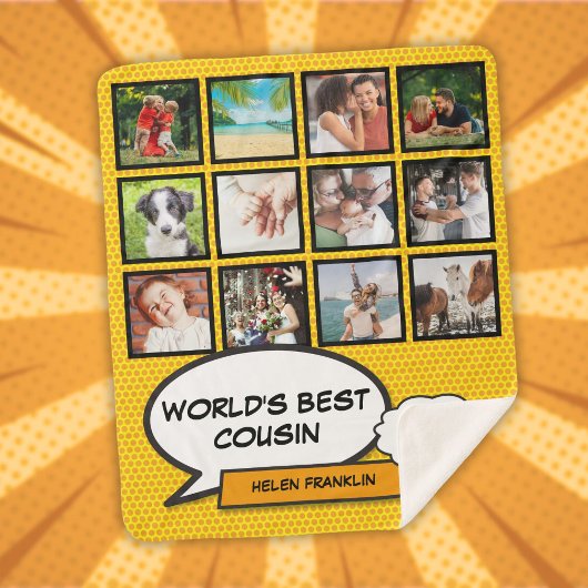 Neef Foto Collage Modern Cool Leuk Strips Sherpa Deken