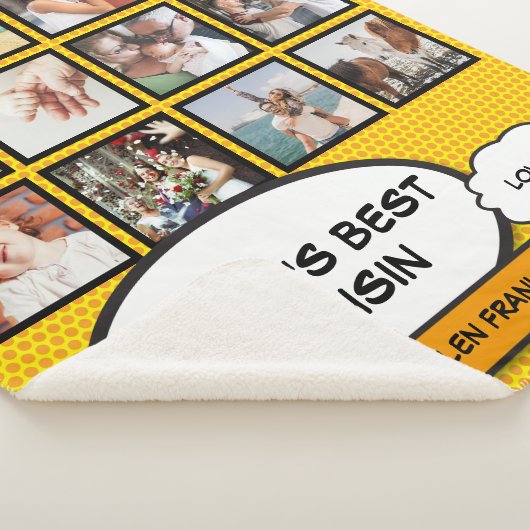 Neef Fotocollage Modern Cool Fun Comic Sherpa Deken (3/4)