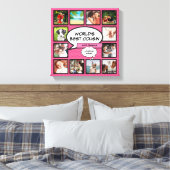 Neef Fun Meisjesachtig Roze Cool Comic Fotocollage Canvas Afdruk (Insitu (Slaapkamer))