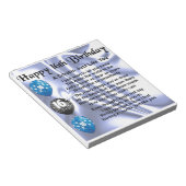 Neef gedicht 16e verjaardag - blauw notitieblok (Schuin)