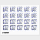 Neef gedicht 70th Birthday Vierkante Sticker (Vel)