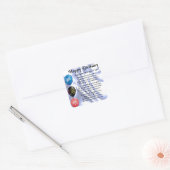 Neef gedicht Happy Birthday Vierkante Sticker (Envelop)