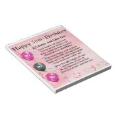 Neef gedicht - Roze - 30e verjaardag Notitieblok (Schuin)