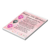 Neef gedicht - Roze - 30e verjaardag Notitieblok (Linkerzijde)