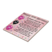 Neef gedicht - roze - 40ste verjaardag tegeltje (Zijkant)