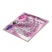 Neef gedicht - Roze - 70ste verjaardag Tegeltje (Zijkant)