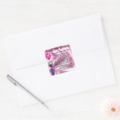 Neef gedicht - Roze - 70ste verjaardag Vierkante Sticker (Envelop)