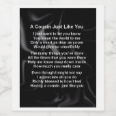 Neef Gedicht Wijnflesje Label - Zwart Design Wijn Etiket (Enkel label)