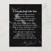 Neef gedicht - Zwarte Zijde Briefkaart (Voorkant)