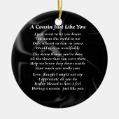 Neef gedicht - Zwarte Zijde Keramisch Ornament (Voorkant)