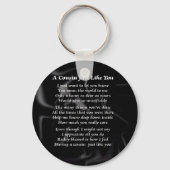 Neef gedicht - Zwarte Zijde Sleutelhanger (Voorkant)