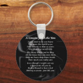 Neef gedicht - Zwarte Zijde Sleutelhanger (Voorkant)