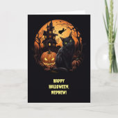 neef gelukkig halloween spooky halloween kaart (Voorkant)