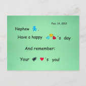 Neef, Gelukkige Valentijnsdag! Feestdagenkaart (Voorkant)