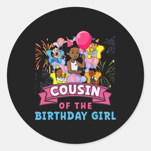 Neef Gracie's Corner Birthday Dolls Schattigee Par Ronde Sticker (Voorkant)