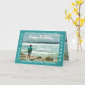 NEEF Happy Birthday - Man en oceaangolven Kaart (Gele Bloem)