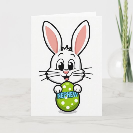 Neef Happy Bunny Ei Kaart (Voorkant)