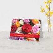 Neef Happy Moederdag roos kaart (Gele Bloem)