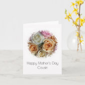Neef Happy Moederdag roos kaart (Gele Bloem)