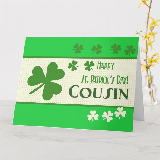 Neef Happy St. Patrick's Day Kaart (Gele Bloem)