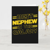 Neef in het heelal Funny Vaderdag Cadeau voor mij Kaart (Gele Bloem)