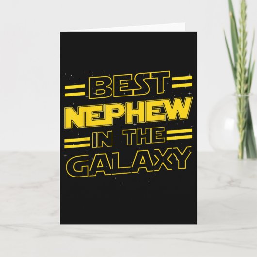 Neef In Het Sterrenstelsel Funny Vaderdag Cadeau V Kaart (Voorkant)