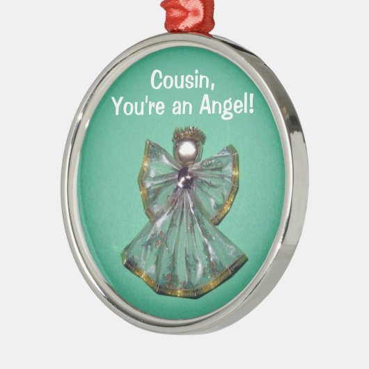 Neef, je bent een engel! metalen ornament (Links)