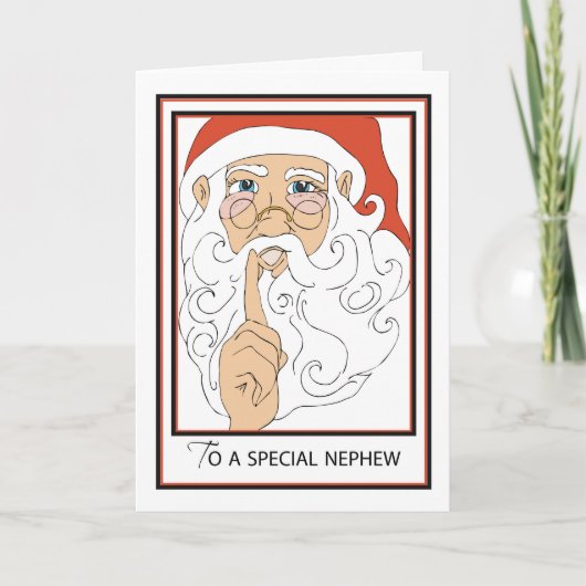 Neef Jolly Old St Nick Feestdagen Kaart (Voorkant)