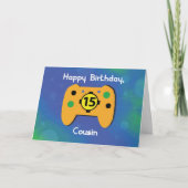 Neef Jongen 15 Jaar Oud Verjaardag Gamer Controlle Kaart (Voorkant)