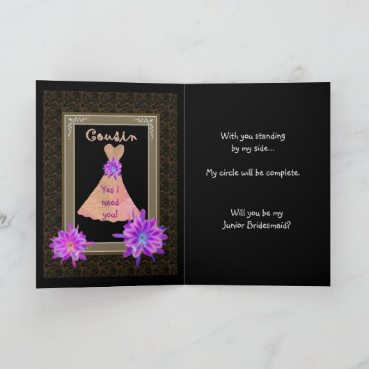 NEEF Junior bruidsmeisje - Paarse jurk en bloemen (Binnen)