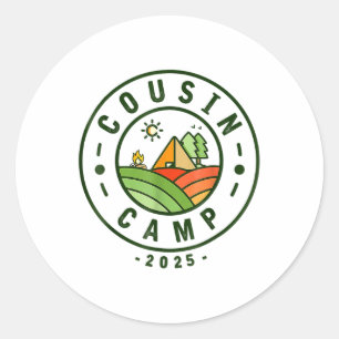 Neef Kamp 2025 Camping Tribe Zomer Vakantie _1 Ronde Sticker