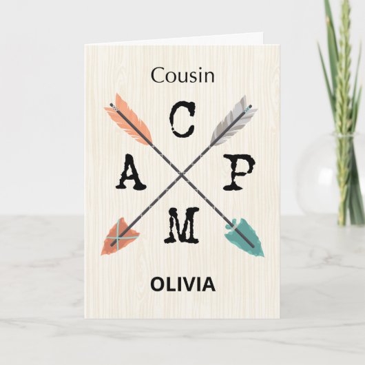 Neef Kamp Personaliseer Naam Pijlen Kaart (Voorkant)