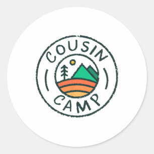 Neef Kampeer Vrienden Zomer Reizen Familie Vakanti Ronde Sticker