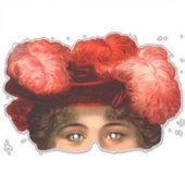 Neef Kate -  Victoriaans Masker Sticker (Voorkant)