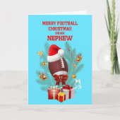 Neef Kerst Football Feestdagen Kaart (Voorkant)