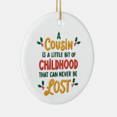 Neef Kerst Ornament-familie cadeau, Herinneringen Keramisch Ornament (Rechts)