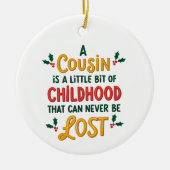 Neef Kerst Ornament-familie cadeau, Herinneringen Keramisch Ornament (Voorkant)