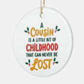 Neef Kerst Ornament-familie cadeau, Herinneringen Keramisch Ornament (Links)