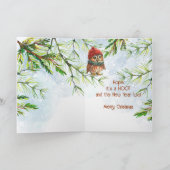Neef Kerst Uil Dier Wilde Natuur Kaart (Binnen)