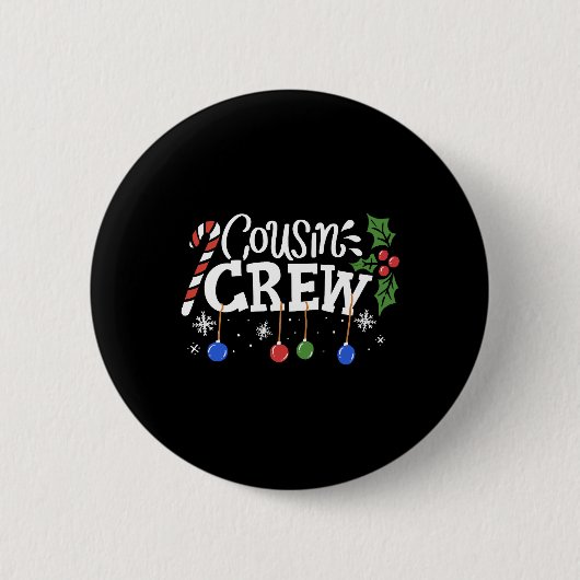 Neef Kerstmis Ronde Button 5,7 Cm (Voorkant)