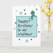 Neef Kikker in Jeans, Verjaardag, Polka Dots Kaart (Gele Bloem)