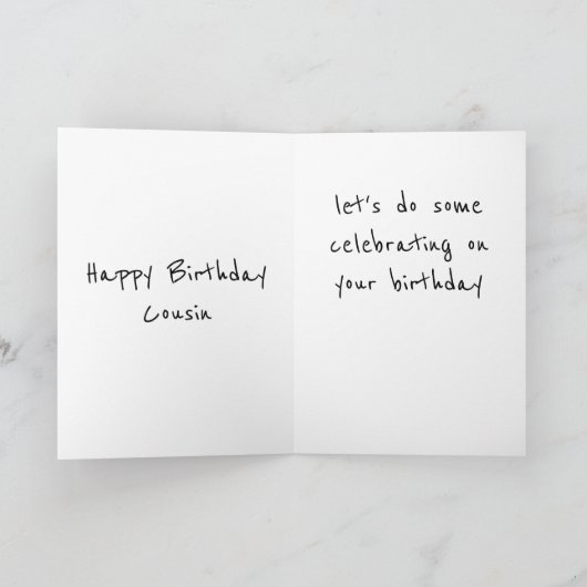 ** NEEF ** KLAAR OM TE VIEREN ** UW VERJAARDAG **  KAART (Binnen)