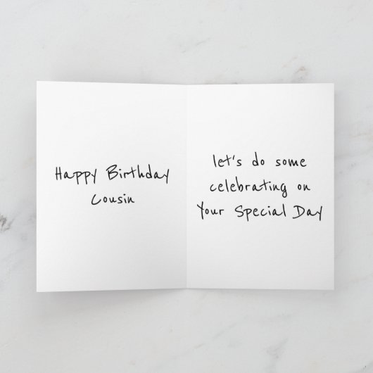 ** NEEF** KLAAR OM TE VIEREN ** UW VERJAARDAG ** KAART (Binnen)