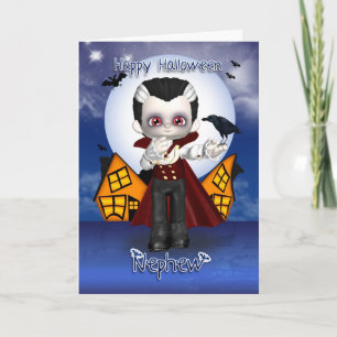 Neef Leuke Vampier Halloween wenskaart Kaart