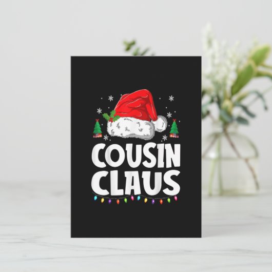 Neef met kerstbuffel rode pijamas X- Kaart (Staand voorkant)