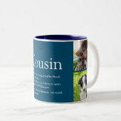 Neef Modern 4 Foto Leuk Blauw Definitie Tweekleurige Koffiemok (Voorkant rechts)