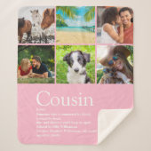 Neef Modern Girly Pink Photo Collage Fun Sherpa Deken (Voorkant)