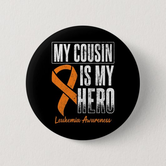 Neef My Hero Leukemie Kanker Leukemie Bewustzijn Ronde Button 5,7 Cm (Voorkant)