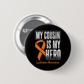 Neef My Hero Leukemie Kanker Leukemie Bewustzijn Ronde Button 5,7 Cm (Voorkant /achterkant)