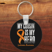 Neef My Hero Leukemie Kanker Leukemie Bewustzijn Sleutelhanger (Voorkant)